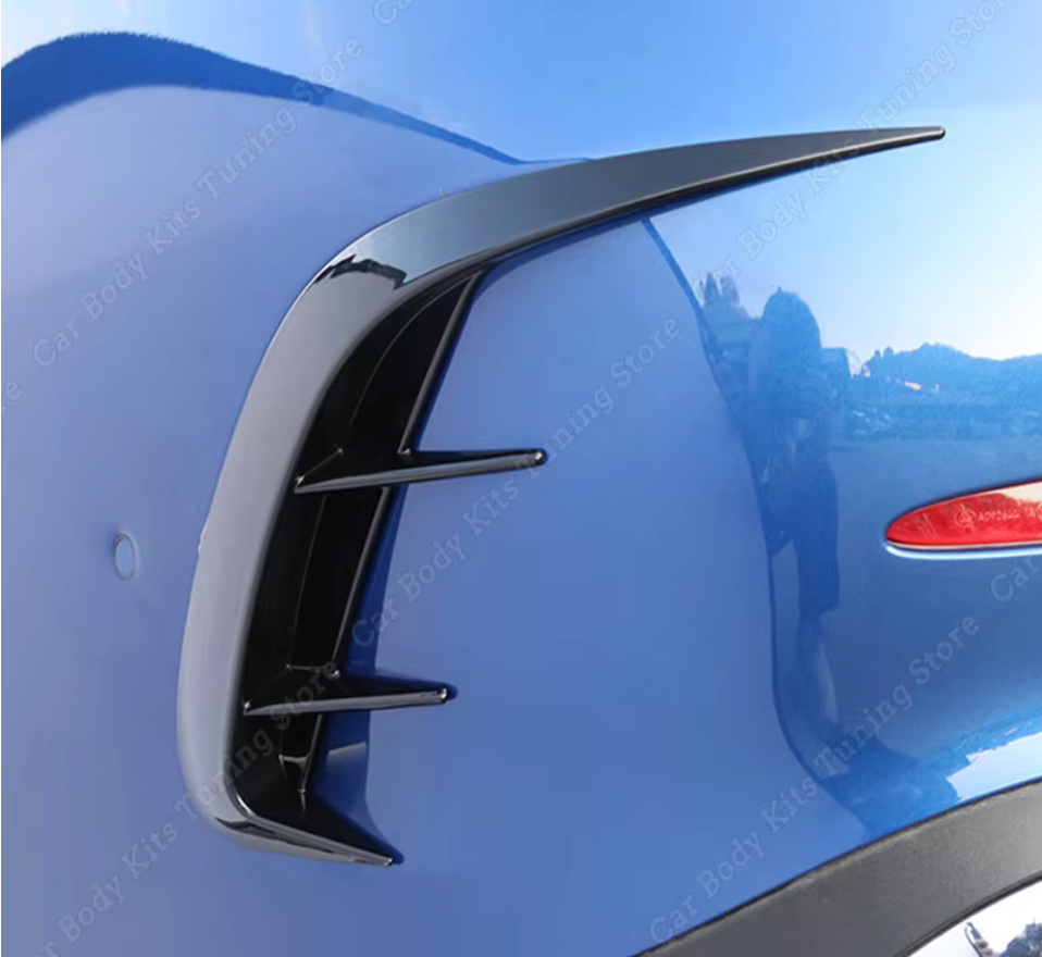 For Mercedes Benz C Class W206 C200 C260 AMG 2021-2022 Car Rear Bumper Lip Diffuser Body Kits Tuning Gloss Black/Carbon Look ABS